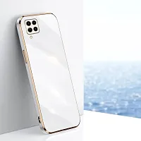 SUNNY FASHION Back Cover for Samsung Galaxy A22 4G Liquid TPU Silicone Shockproof Flexible with Camera Protection Soft Back Cover Case for Samsung Galaxy A22 4G (White)-thumb1