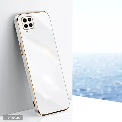 SUNNY FASHION Back Cover for Samsung Galaxy A22 4G Liquid TPU Silicone Shockproof Flexible with Camera Protection Soft Back Cover Case for Samsung Galaxy A22 4G (White)-thumb2