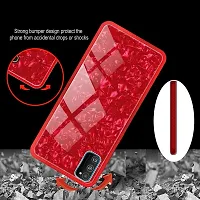 Sunny Fashion Back Case Cover for Samsung S20 Plus Marble Case Anti Slip Grip and Camera Protection Back Cover for S20 Plus - Red-thumb2