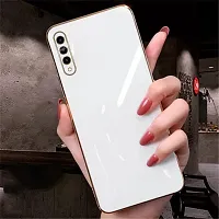 SUNNY FASHION Back Cover for Vivo S1 / Z1x Liquid TPU Silicone Shockproof Flexible with Camera Protection Soft Back Cover Case for Vivo S1 / Z1x (White)-thumb1