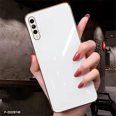 SUNNY FASHION Back Cover for Vivo S1 / Z1x Liquid TPU Silicone Shockproof Flexible with Camera Protection Soft Back Cover Case for Vivo S1 / Z1x (White)-thumb2