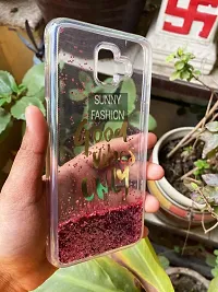 SUNNY FASHION Mobile Back Cover Case for Samsung Galaxy J6 Plus Good Vibes Only Transparent Liquid Floating Glitter Back Cover for (Samsung Galaxy J6 Plus, Pink)-thumb2