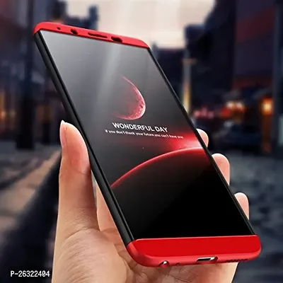 SUNNY FASHION Back Case Cover for Vivo V7 Plus 3-in-1 360 Degree Protection Anti Slip Super Slim Back Cover for Vivo V7 Plus (Black and Red)-thumb4