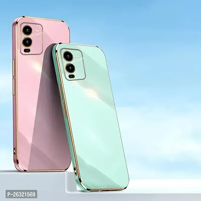 SUNNY FASHION Liquid TPU Silicone Shockproof Flexible with Camera Protection Soft Back Case Cover for Vivo V25 Pro 5G (Mint Green)-thumb3