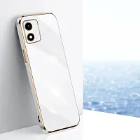 SUNNY FASHION Back Cover for Vivo Y02s Liquid TPU Silicone Shockproof Flexible with Camera Protection Soft Back Cover Case for Vivo Y02s (White)-thumb1