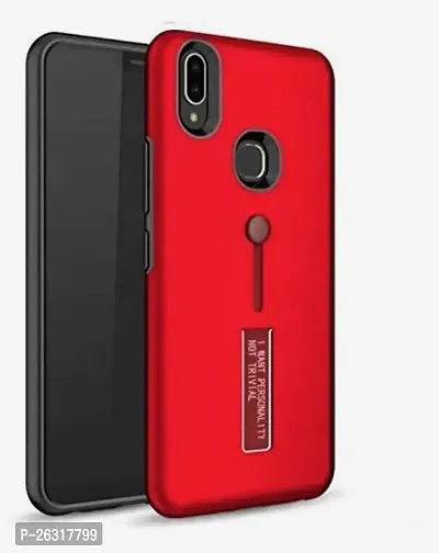 Sunny Fashion Stealth Bracket Ring Holder Back Case Cover for Xiaomi Redmi Note 7 / Note 7 Pro - Red-thumb0