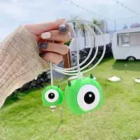 Sunny Fashion Compatible with Compatible iPhone Charger Case Cover | Cartoon Character Silicon Charger Case Cover for 18-20W 360 Degree Full Protection Cover (Green Eye) (with Wire Cover)-thumb3
