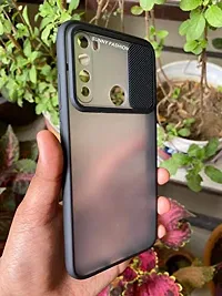 Sunny Fashion Camera Lens Slide Protection Shutter Flexible Removable Case Stylish Matte Back Case Cover for Xiaomi Redmi 9 / 9C (Black)-thumb1