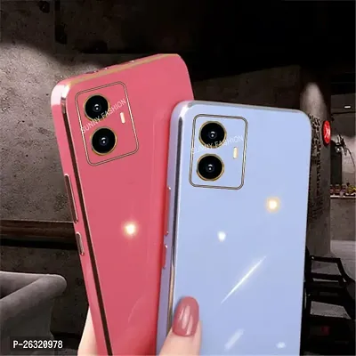 SUNNY FASHION Back Cover for Vivo T1 44W Liquid TPU Silicone Shockproof Flexible with Camera Protection Soft Back Cover Case for Vivo T1 44W (Blue)-thumb5