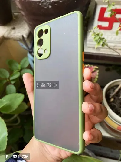 SUNNY FASHION Back Cover for Oppo Reno 5 Pro Hard Matte Finish Smoke Case with Soft Side Frame Fit Protective for Oppo Reno 5 Pro (Green)-thumb4
