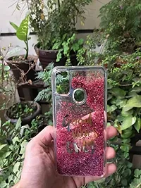 Sunny Fashion Good Vibes Only Designer Quicksand Moving Liquid Floating Waterfall Girls Soft TPU Mobile Back Cover for Oppo A53 (Running Glitter Sparkle Pink)-thumb2