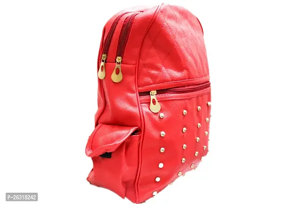 Sunny Fashion Stylish Backpack For Women  Girls - Red Color-thumb2