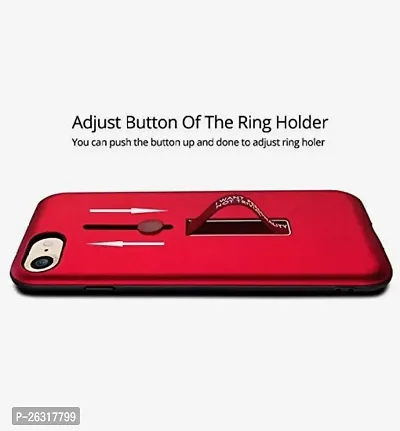 Sunny Fashion Stealth Bracket Ring Holder Back Case Cover for Xiaomi Redmi Note 7 / Note 7 Pro - Red-thumb2