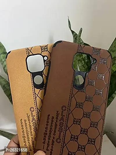 SUNNY FASHION Back Case for Redmi Note 9 Camera Protection Shockproof Slim Leather Back Case Cover for Redmi Note 9 (Light Brown)-thumb5