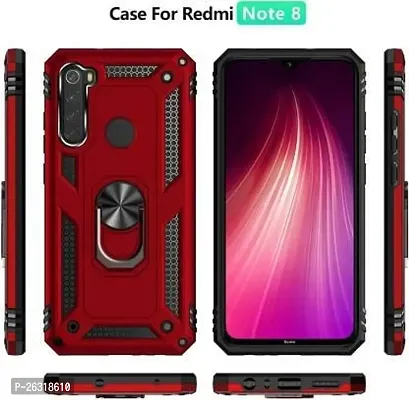 SUNNY FASHION Back Cover for Xiaomi Redmi Note 8 Magnetic Ring Holder 360 Stand Shockproof Protection Dual Layer Bumper Hard Back Case for (Xiaomi Redmi Note 8, Black)-thumb5