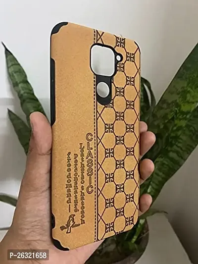 SUNNY FASHION Back Case for Redmi Note 9 Camera Protection Shockproof Slim Leather Back Case Cover for Redmi Note 9 (Light Brown)-thumb2