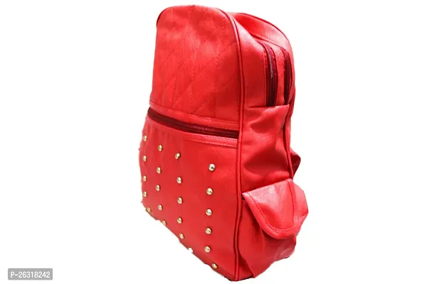 Sunny Fashion Stylish Backpack For Women  Girls - Red Color-thumb3