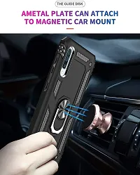 SUNNY FASHION Back Cover for Vivo S1 Magnetic Ring Holder 360 Stand Shockproof Protection Dual Layer Bumper Hard Back Case for (Vivo S1, Black)-thumb3