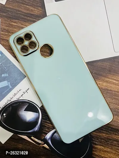 Sunny Fashion Back Cover for Oppo A15 / Oppo A15s Liquid TPU Silicone Shockproof Flexible with Camera Protection Soft Back Cover Cover for Oppo A15 / Oppo A15s (Mint Green)