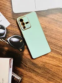 SUNNY FASHION Back Cover for Vivo V23 5G Liquid TPU Silicone Shockproof Flexible with Camera Protection Soft Back Cover Case for Vivo V23 5G (Mint Green)-thumb2