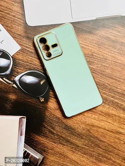 SUNNY FASHION Back Cover for Vivo V23 5G Liquid TPU Silicone Shockproof Flexible with Camera Protection Soft Back Cover Case for Vivo V23 5G (Mint Green)-thumb3