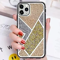 SUNNY FASHION Premium Glitter Shockproof Back Case Cover Compatible with iPhone 12 Pro Max (Gold)-thumb1