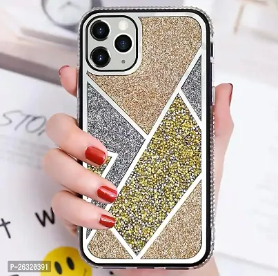 SUNNY FASHION Premium Glitter Shockproof Back Case Cover Compatible with iPhone 12 Pro Max (Gold)-thumb2