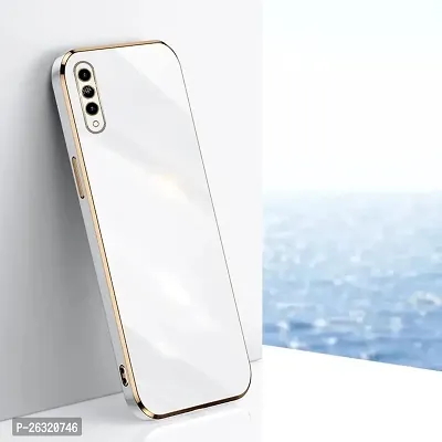 SUNNY FASHION Back Cover for Vivo S1 / Z1x Liquid TPU Silicone Shockproof Flexible with Camera Protection Soft Back Cover Case for Vivo S1 / Z1x (White)-thumb3