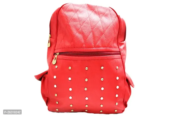 Sunny Fashion Stylish Backpack For Women  Girls - Red Color-thumb0