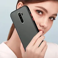 SUNNY FASHION Hard Matte Finish Smoke Case with Soft Side Frame Fit Protective Back Case Cover for Oppo A5 2020 / A9 2020 [Translucent Ant-Slip Matte] Smoke Black-thumb4