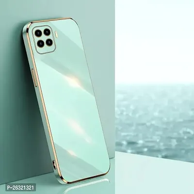 SUNNY FASHION Back Cover for Oppo F19 Pro Liquid TPU Silicone Shockproof Flexible with Camera Protection Soft Back Cover Case for Oppo F19 Pro (Mint Green)-thumb0