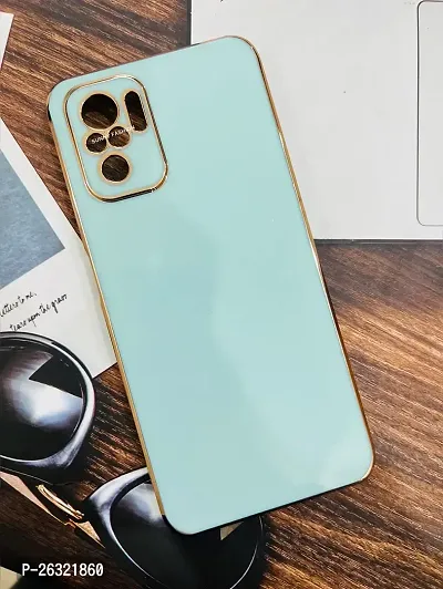 SUNNY FASHION Back Cover for Redmi Note 10/Note 10S Liquid TPU Silicone Shockproof Flexible with Camera Protection Soft Back Cover Case for Redmi Note 10/Note 10S (Mint Green)-thumb0