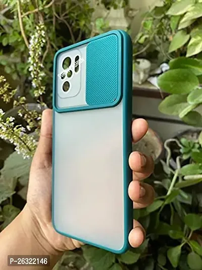 Sunny Fashion Back Cover for Xiaomi Redmi Note 10 / Note 10s Camera Lens Slide Protection Shutter Flexible Removable Case Stylish Matte Back Case Cover for Xiaomi Redmi Note 10 / Note 10s (Dark Green)-thumb3