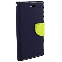 SUNNY FASHION Mercury Goospery Fancy Diary Wallet Flip Case Cover for Sony Experia M4 - Blue-thumb3