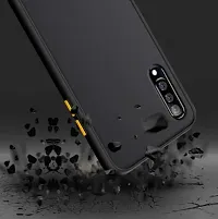 SUNNY FASHION Hard Matte Finish Smoke Case with Soft Side Frame Fit Protective Back Case Cover for Vivo Y19 / U20 [Translucent Ant-Slip Matte] Smoke Black-thumb2