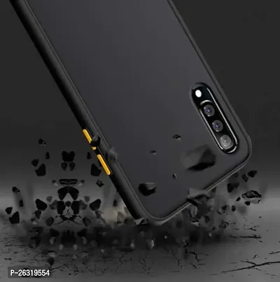 SUNNY FASHION Hard Matte Finish Smoke Case with Soft Side Frame Fit Protective Back Case Cover for Vivo Y19 / U20 [Translucent Ant-Slip Matte] Smoke Black-thumb3