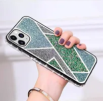 SUNNY FASHION Premium Glitter Shockproof Back Case Cover Compatible with iPhone 12 Pro Max (Green)-thumb2