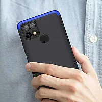 Sunny Fashion Double Dip Full 360 Degree Protection Matte Hard Back Case Cover for Redmi 9 / Redmi 9C / 9 Activ / Poco C31 (Blue)-thumb2