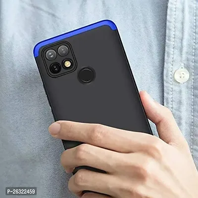 Sunny Fashion Double Dip Full 360 Degree Protection Matte Hard Back Case Cover for Redmi 9 / Redmi 9C / 9 Activ / Poco C31 (Blue)-thumb3