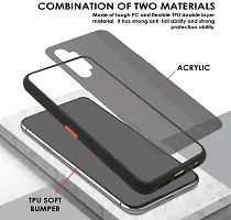 SUNNY FASHION Hard Matte Finish Smoke Case with Soft Side Frame Fit Protective Back Case Cover for Realme XT [Translucent Ant-Slip Matte] Smoke Black-thumb2