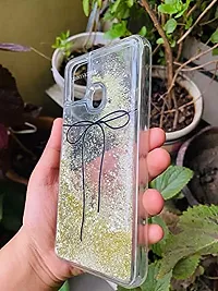 SUNNY FASHION Back Cover for Samsung Galaxy M31/F41/M31 Prime Designer Moving Liquid Bow Glitter Waterfall Girls Soft TPU Stylish Mobile Back Case Cover for Samsung Galaxy M31/F41/M31 Prime - Black-thumb1