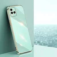 SUNNY FASHION Liquid TPU Silicone Shockproof Flexible with Camera Protection Soft Back Cover Case for Vivo Y21 / Y21T / Y21A / Y21e / Y33s / Y33T (Mint Green)-thumb1