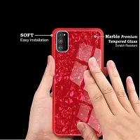 Sunny Fashion Back Case Cover for Samsung S20 Plus Marble Case Anti Slip Grip and Camera Protection Back Cover for S20 Plus - Red-thumb1