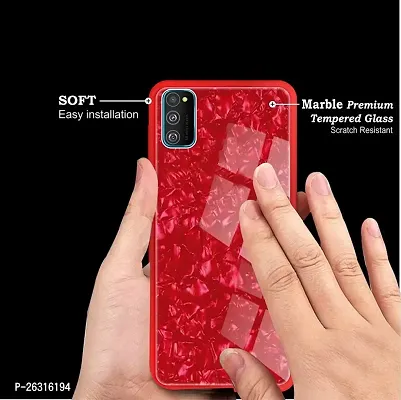 Sunny Fashion Back Case Cover for Samsung S20 Plus Marble Case Anti Slip Grip and Camera Protection Back Cover for S20 Plus - Red-thumb2