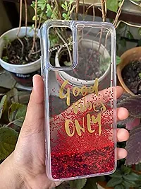 SUNNY FASHION Back Cover Case for Vivo V21 5G (Shockproof | Crystal Clear | Floating Glitter | Designer Back Cover (Red)-thumb2