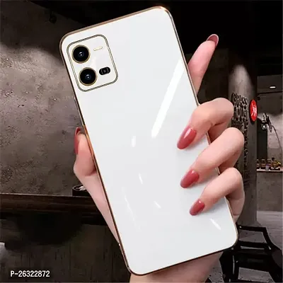 SUNNY FASHION Back Cover for Vivo V25 5G Liquid TPU Silicone Shockproof Flexible with Camera Protection Soft Back Case Cover for Vivo V25 5G (White)-thumb2