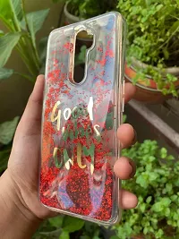 SUNNY FASHION Back Cover for Oppo Reno 2Z / Reno 2F Good Vibes Only Designer Moving Liquid Floating Waterfall Girls Soft TPU Running Glitter Sparkle Back Case Cover for Oppo Reno 2Z / Reno 2F- Red-thumb1