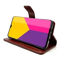 SUNNY FASHION Vintage Leather Inner TPU Foldable Stand Wallet Card Slots Flip Case Cover for Xiaomi Redmi Note 8 Pro - Brown-thumb2