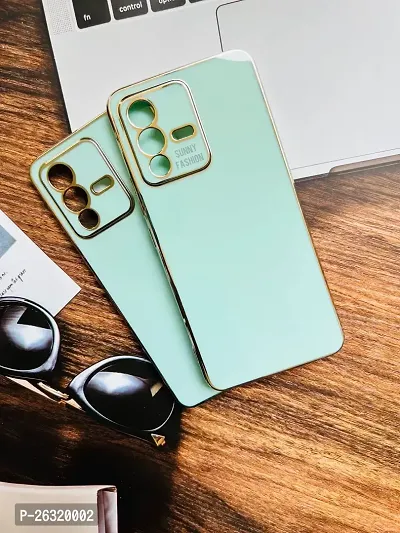 SUNNY FASHION Back Cover for Vivo V23 5G Liquid TPU Silicone Shockproof Flexible with Camera Protection Soft Back Cover Case for Vivo V23 5G (Mint Green)-thumb5