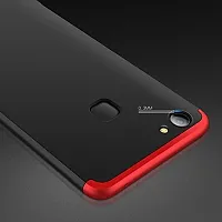 SUNNY FASHION Back Case Cover for Vivo V7 Plus 3-in-1 360 Degree Protection Anti Slip Super Slim Back Cover for Vivo V7 Plus (Black and Red)-thumb1